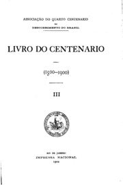 Capa do livro Livro do centenario (1500-1900) ...