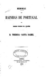 Capa do livro Memorias das rainhas de Portugal