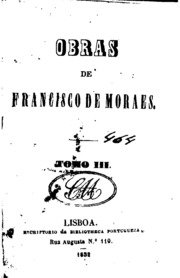 Capa do livro Obras de Francisco de Moraes
