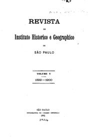 Capa do livro Revista do Instituto histórico e geográfico de São Paulo