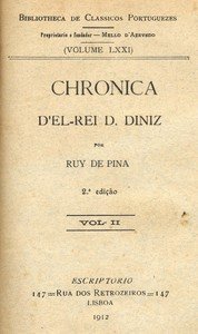 Capa do livro Chronica d'el rei D. Diniz (Vol. II)