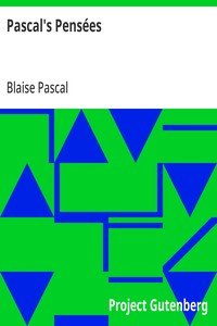 Capa do livro Pascal's Pensées