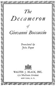 Capa do livro The Decameron of Giovanni Boccaccio
