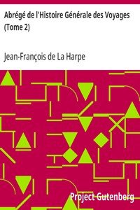 Capa do livro Abrégé de l'Histoire Générale des Voyages (Tome 2)