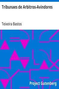Capa do livro Tribunaes de Arbitros-Avindores