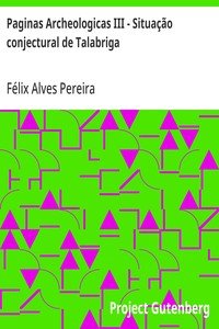 Capa do livro Paginas Archeologicas III - Situação conjectural de Talabriga