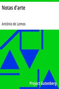 Capa do livro Notas d'arte