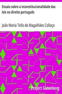 Capa do livro Ensaio sobre a inconstitucionalidade das leis no direito português