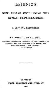 Capa do livro Leibniz's New Essays Concerning the Human Understanding: A Critical Exposition