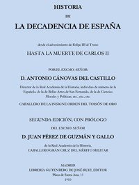 Capa do livro Historia de la decadencia de España