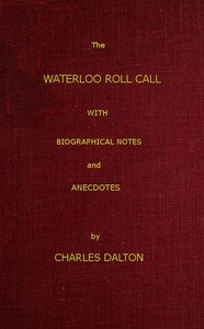 Capa do livro The Waterloo Roll Call: With Biographical Notes and Anecdotes