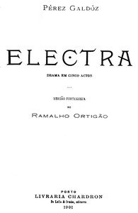 Capa do livro Electra: Drama em cinco actos