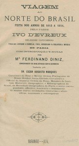 Capa do livro Viagem ao norte do Brazil feita nos annos 1613 a 1614, pelo Padre Ivo D'Evreux
