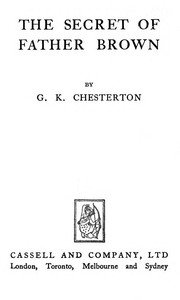 Capa do livro The secret of Father Brown