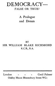 Capa do livro Democracy—false or true? : $b A prologue and a dream